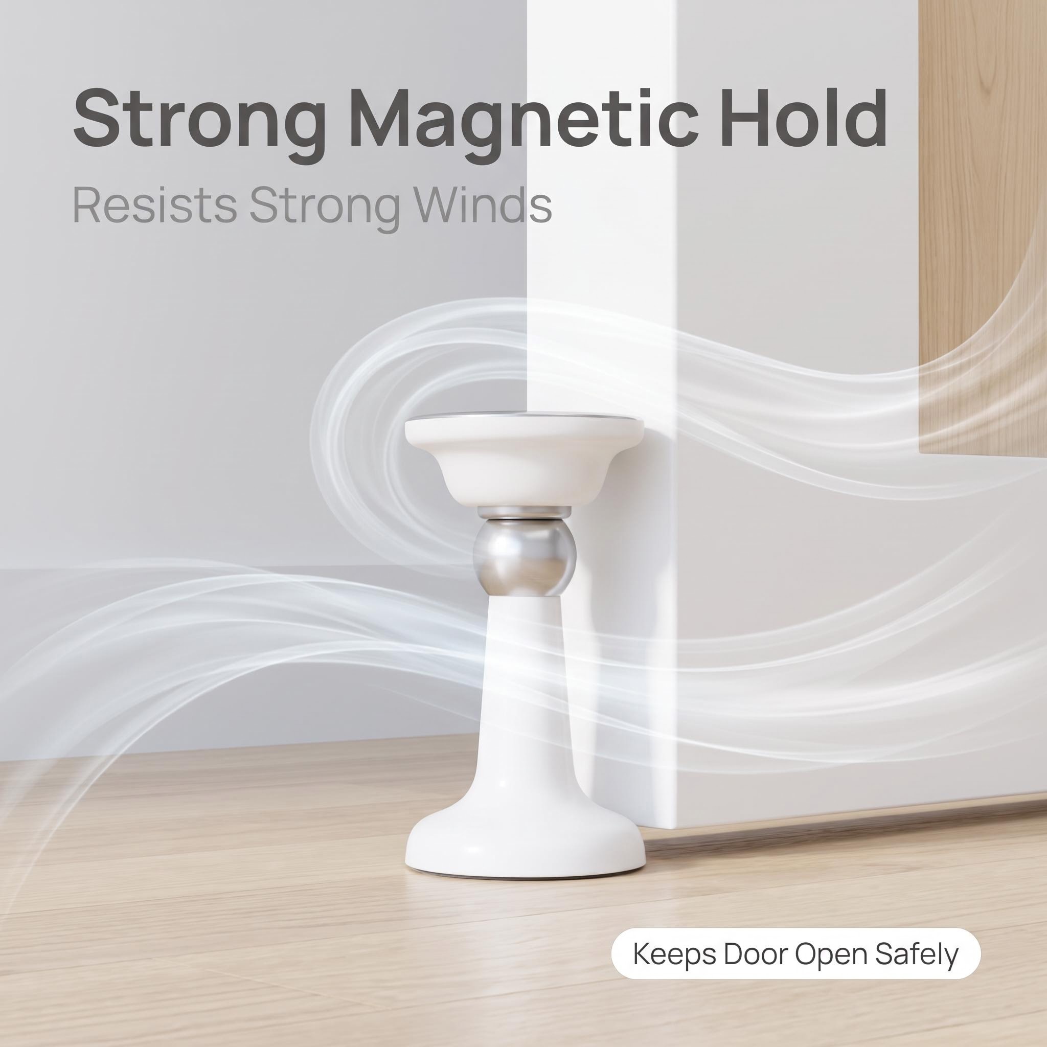 Magnetic Catch Door - No‑Drill Magnetic Door Stopper, New Silicone