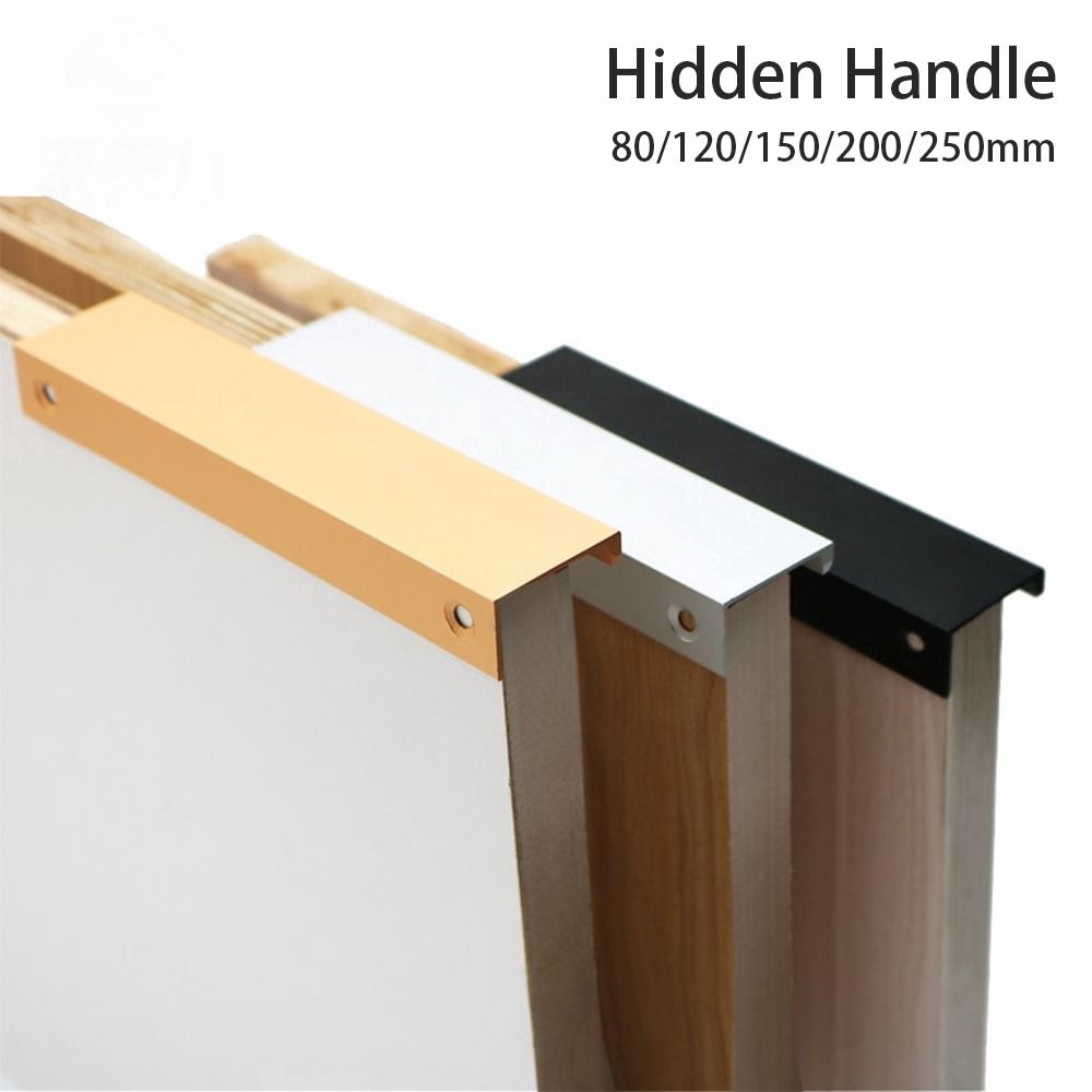 Long Pull Hidden Handles Furni - Furniture Hardware Black recension och pris