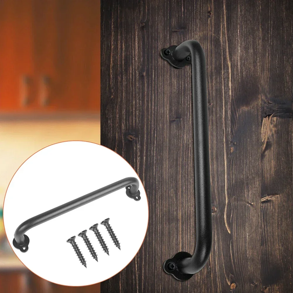 Sliding Barn Door Handle Pull  - Furniture Hardware Black recension och pris
