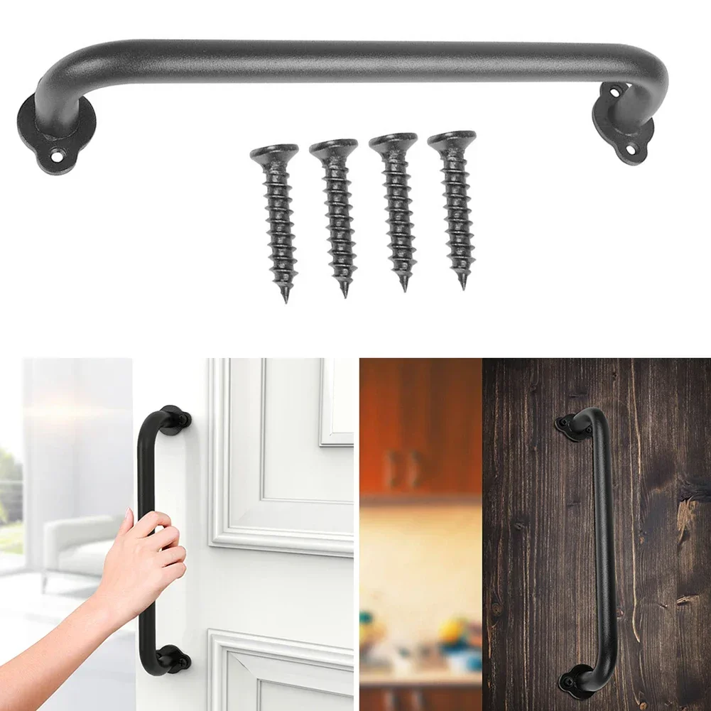 Sliding Barn Door Handle Pull  - Furniture Hardware Black recension och pris