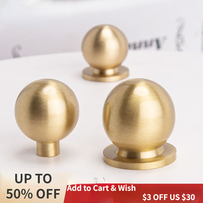 Home Wardrobe Door Pull Round  - Furniture Hardware Brass recension och pris