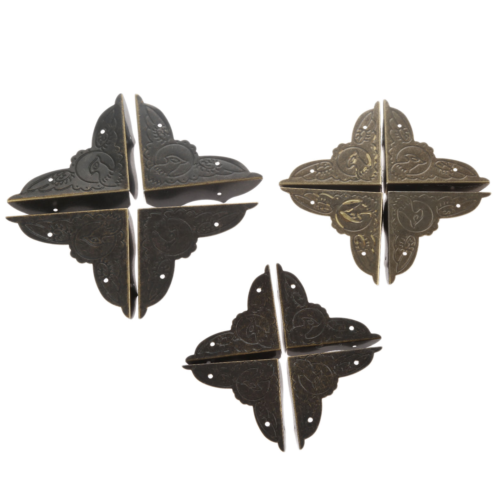 4Pcs Antique Brass Corner Brac - Furniture Hardware Brass recension och pris